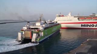 High speed ferry with impressive docking maneuvers [upl. by Idzik]