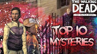 Top 10 Mysteries The Walking Dead All Seasons Telltale [upl. by Neira709]