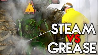 INDUSTRIAL STEAM CLEANER  How to Steam Clean Grease from Heavy Equipment [upl. by Bianka]