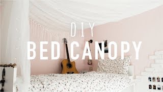 DIY BED CANOPY  Cheap amp Easy Tumblr aesthetic [upl. by Laersi]