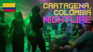 Cartagena Colombia Nightlife  Club Space Dolce Vita Bars Clock Tower  4K Video [upl. by Nyliret]