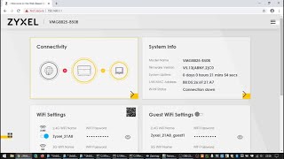 Web admin interface of the Zyxel VMG8825B50B router [upl. by Sundstrom]