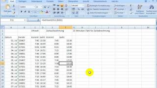 Formeln für Berechnungen von Zeittakten mit Excel [upl. by Lette]