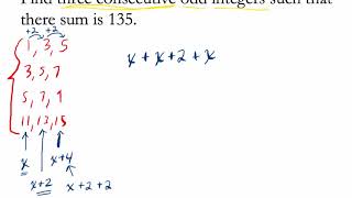 The sum of three consecutive odd integers [upl. by Iden]