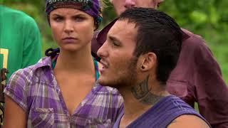 Survivor Caramoan  Brandons Meltdown and Impromptu Tribal Vote Out Part 1 [upl. by Eelsel]