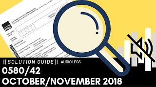 058042 OctoberNovember 2018 Marking Scheme MS [upl. by Goober]