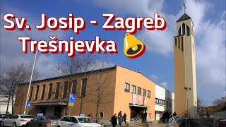 Crkva Sv Josipa Zagreb  Trešnjevka 🔔 Zvono u Podne [upl. by Ahseekan331]