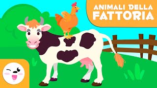 Animali della fattoria per bambini  Vocabolario per bambini [upl. by Aihsilef]