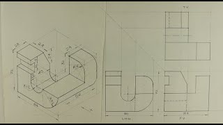 Orthographic projection  Engineering drawing  Technical drawing [upl. by Aip913]