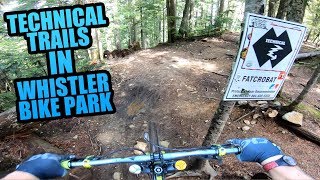 RIDING THE MOST TECHNICAL MTB TRAILS IN WHISTLER BIKE PARK [upl. by Fabi760]