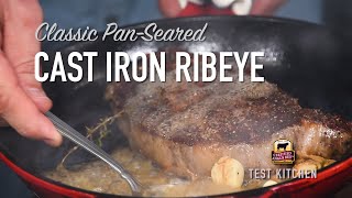 Make a Classic PanSeared Ribeye Steak Recipe [upl. by Aisemaj786]