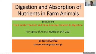 Lecture  3 Digestion and Absorption of Nutrients in Farm AnimalsAnimal SciencesNutrition Series [upl. by Nehtiek452]