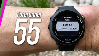 Garmin Forerunner 55 GPS Sportswatch InDepth Review  More Running Features [upl. by Archy235]