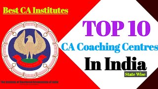 Best CA coaching classes in India  Top 10 institutes in India  CA Institute Chartered Accountant [upl. by Sybyl]