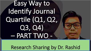 Easy Way to Identify Journal Quartile  PART TWO [upl. by Orling172]