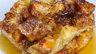 Easy French Toast Casserole  Quick Breakfast Recipe Quarantine Breakfast [upl. by Huskey]