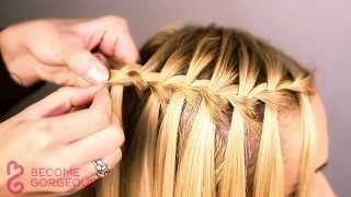 Waterfall Braid Tutorial  Become Gorgeous [upl. by Mosley]