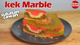 kek marble sukatan cawan mudah  easy marble cake tutorial [upl. by Aikahs]