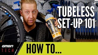 Mountain Bike Tubeless Tyre Set Up 101  GMBN How To [upl. by Aicenet]