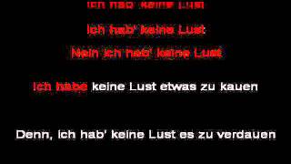 Rammstein  Keine Lust instrumental with lyrics [upl. by Eedolem16]