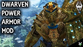 DWARVEN POWER ARMOR Unique Armor Mod Xbox Modded Skyrim Mod Showcase [upl. by Miah]