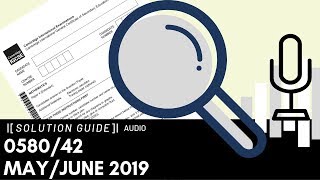 058042 MayJune 2019 Marking Scheme MS Audio Voiceover [upl. by Arevle]