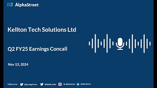 Kellton Tech Solutions Ltd Q2 FY202425 Earnings Conference Call [upl. by Trainer]