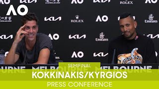 KokkinakisKyrgios Press Conference SF  Australian Open 2022 [upl. by Aisylla393]