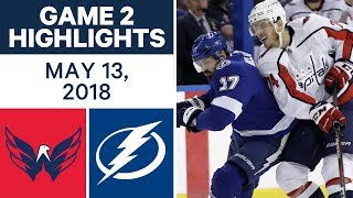 NHL Highlights  Capitals vs Lightning Game 2  May 13 2018 [upl. by Heywood]