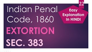 Extortion Easy Explanation  Indian Penal Code [upl. by Lowndes]