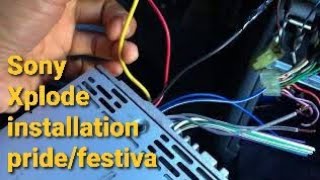 Sony xplode installation instruction Kia prideFord festiva [upl. by Ibba]