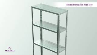 Assembly instructions for boltless shelving with metal shelf [upl. by Kantos]