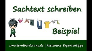 Sachtext schreiben  Beispiel mit Fehlersuche [upl. by Huntington]