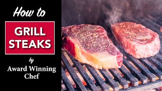 🔥 HOW to GRILL a STEAK 🥩 by MASTER CHEF [upl. by Iffar]