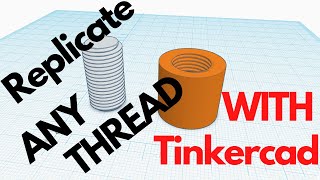 How To  Replicate any thread with Tinkercad [upl. by Denton]