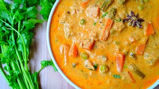 Saravana Bhavan Vegetable Korma Recipe  Vegetable Kurma Recipe  Korma Recipe for Lockdown [upl. by Tavis]