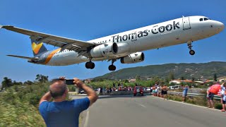 Thomas Cook Skiathos TRIBUTE  Airbus A321 Low Landings amp Takeoffs Jetblast  Plane Spotting amp ATC [upl. by Airotahs]