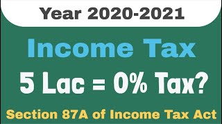 What is Income tax Rebate  Income tax Rebate in Tamil  Income Tax Slab and Calculation Section 87A [upl. by Rica]