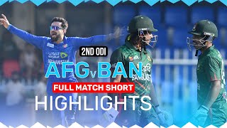 Bangladesh Beat Afghanistan to Level the Series  Full Match Short Highlights  2nd ODI  Sharjah [upl. by Helgeson]