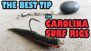 BEST TIP for Casting Carolina Rigs in the Surf  Its a Cinch Just Cast and Pinch [upl. by Annahsed]