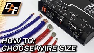 What WIRE GAUGE SIZE for amplifier install How to calculate [upl. by Eicnan]