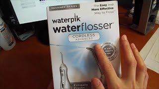 Unboxing Waterpik Cordless Advanced water flosser dental aid [upl. by Ynez]