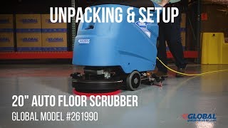 261990 Global Industrial Floor Scrubber Unpacking amp Setup [upl. by Lynnette544]