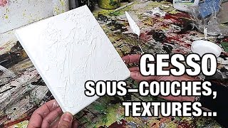 Cours de peinture  COMMENT utiliser le GESSO facilement 🎨 [upl. by Aihsilat]