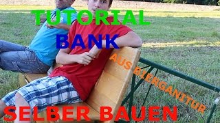 Tutorial Bank aus einer Biergarnitur bauen Lifehack [upl. by Drake]