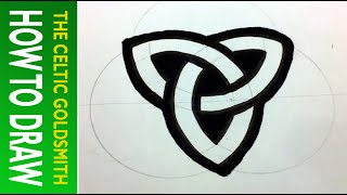 How to Draw Celtic Patterns 36  Perfect Triskele positive [upl. by Ellerihs406]