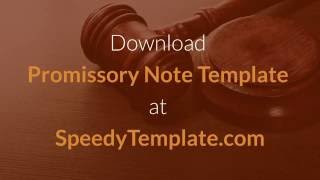 Promissory Note Template  How to Write a Promissory Note [upl. by Wharton]