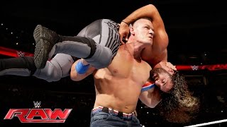 John Cena vs Seth Rollins Raw June 27 2016 [upl. by Pomfret626]