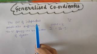 Generalised Coordinate Mechanics [upl. by Stutzman]