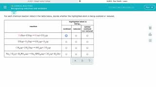 ALEKS Recognizing reduction and oxidation [upl. by Sink]